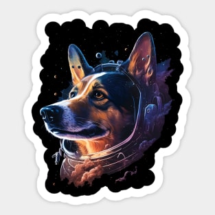 space dog Sticker